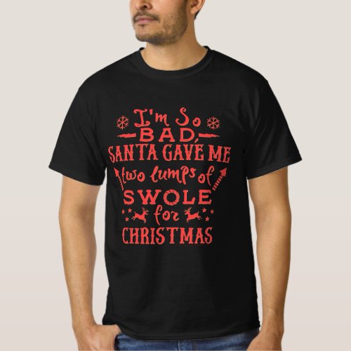 Funny Christmas Gym Workout Weight Lifter Exercise T_Shirt