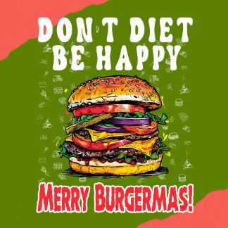 Funny Christmas Hamburger Design T-shirt's T-Shirt