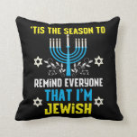 Funny Christmas Hanukkah Jewish Menorah Humor Throw Pillow<br><div class="desc">A funny gift idea for celebrating Christmas. The best Xmas Gift for Friends and Family Members. Celebrate the feast with your loved ones and make them all laugh. Funny Christmas Hanukkah Jewish Menorah Humor</div>