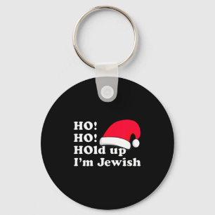 Funny Christmas Hat Design For Irreverent Jewish P Keychain