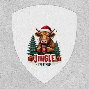 Funny Christmas Highland Cow Vintage Holiday Quote Patch