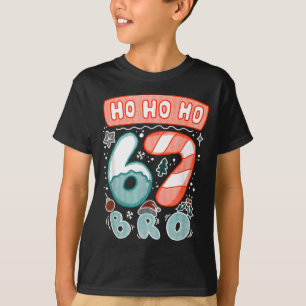 Funny Christmas Ho 67 Six Seven Meme Bro Cookie Ca T-Shirt