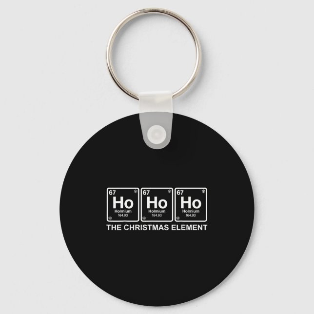 Funny Christmas Ho Ho Ho 67 Chemistry Science Peri Keychain (Front)