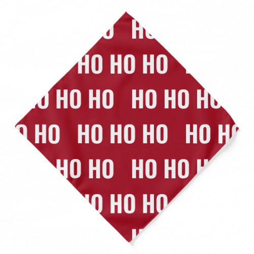Funny Christmas Ho Ho Ho Red Dog  Bandana