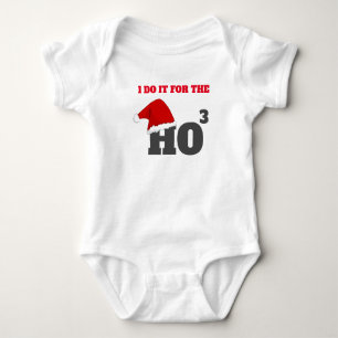 Funny Christmas Ho³ Santa Joke – Festive Holiday  Baby Bodysuit