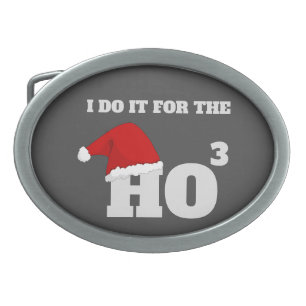Funny Christmas Ho³ Santa Joke – Festive Holiday  Belt Buckle