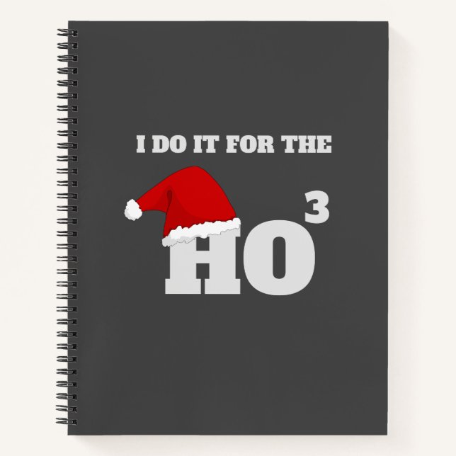 Funny Christmas Ho³ Santa Joke – Festive Holiday  Notebook (Front)