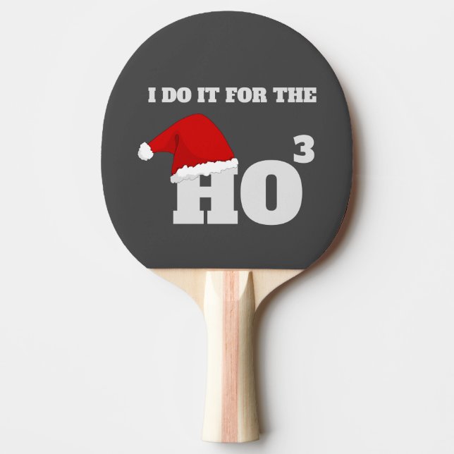 Funny Christmas Ho³ Santa Joke – Festive Holiday  Ping Pong Paddle (Front)