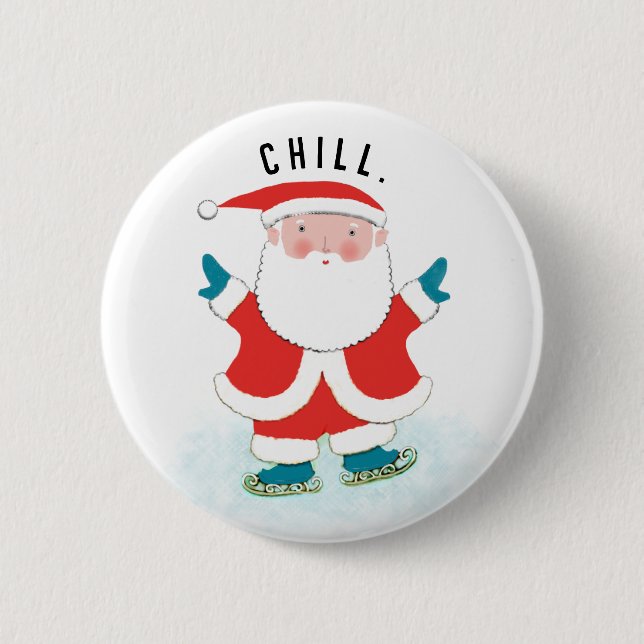 Funny Christmas Holiday Button (Front)