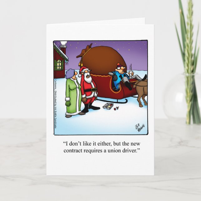 Funny Christmas Holiday Greeting Card (Front)