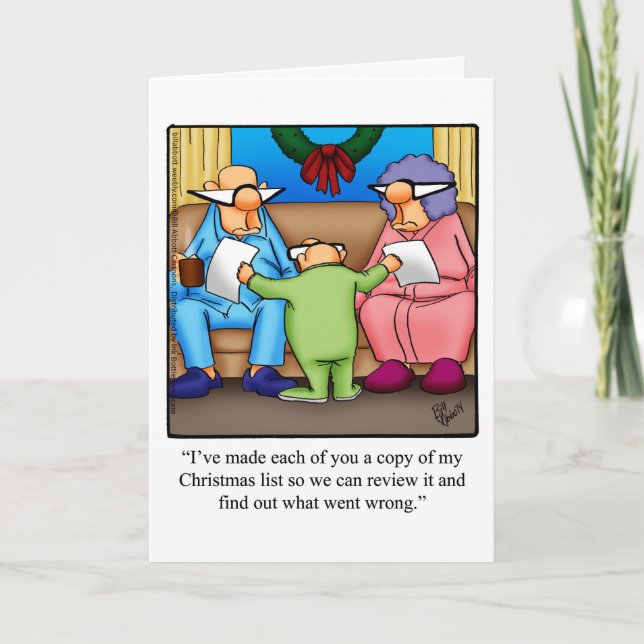 Funny Christmas Holiday Humor Greeting Card (Front)