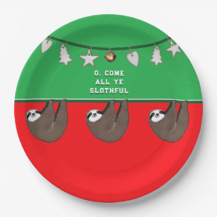 Funny Christmas Holiday Paper Plates