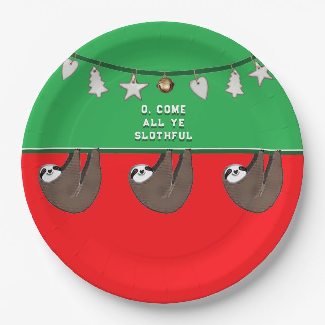 Funny Christmas Holiday Paper Plates (Front)