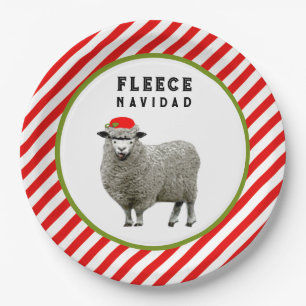 Funny Christmas Holiday Paper Plates