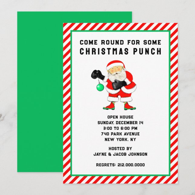 Funny Christmas Holiday Party Invitation (Front/Back)