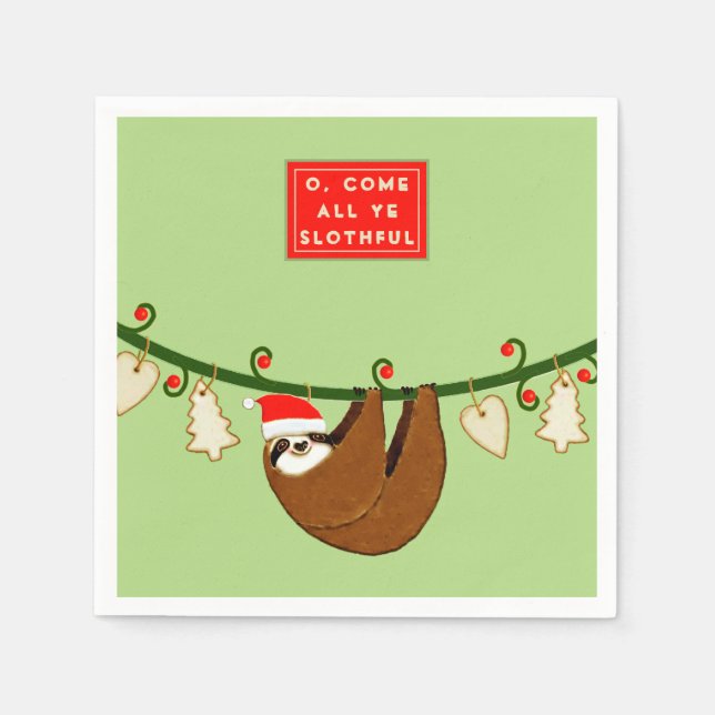 Funny Christmas Holiday Party Napkins (Front)