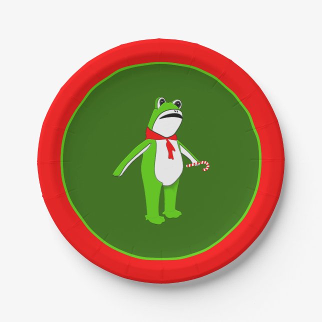 Funny Christmas Holiday Party Paper Plates (Front)