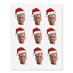Funny Christmas Holiday Picture Photo Birthday Temporary Tattoos