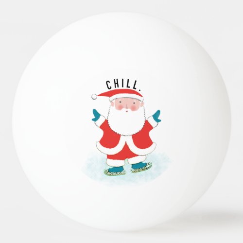 Funny Christmas Holiday Ping Pong Ball