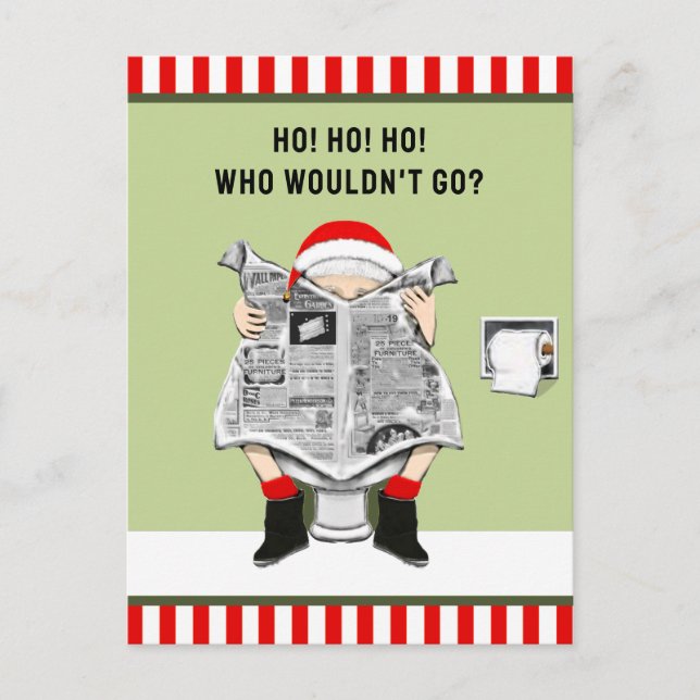 Funny Christmas Holiday Postcard (Front)