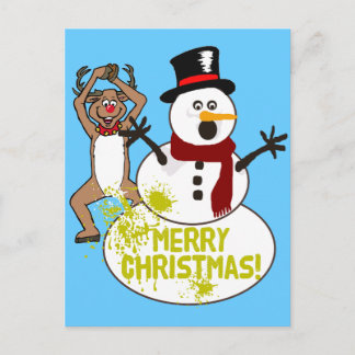 Funny Christmas Holiday Postcard