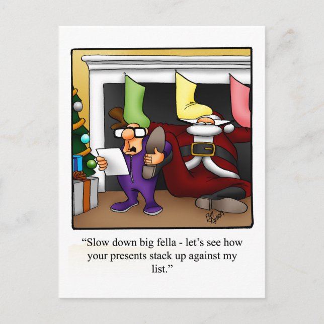 Funny Christmas Holiday Postcard (Front)