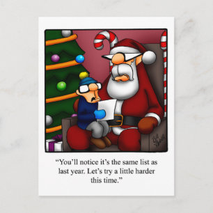 Funny Christmas Holiday Postcard