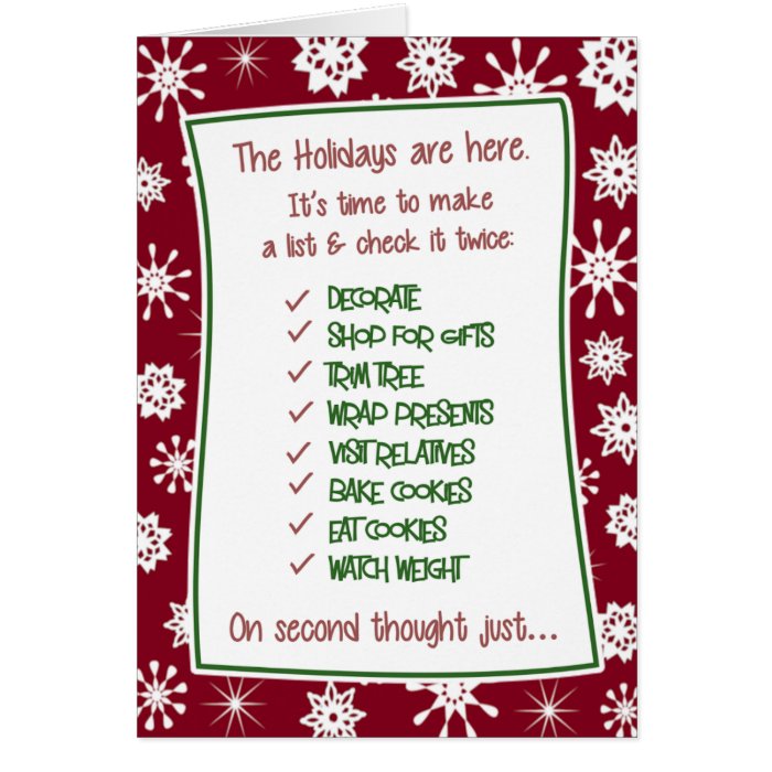 Funny Christmas Holiday Stress Card