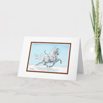 Funny Christmas Horse Card by GailRagsdaleArt at Zazzle
