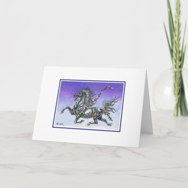 Funny Christmas Horse Card (Front)