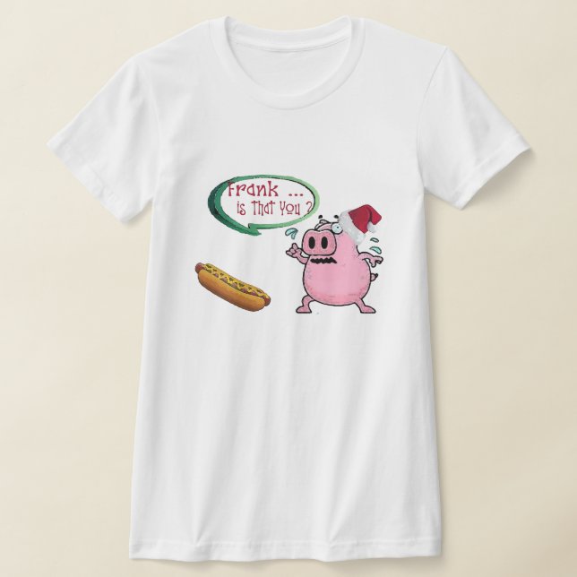Funny Christmas Hot Dog Shirt - BBQ Holiday Humor (Laydown)