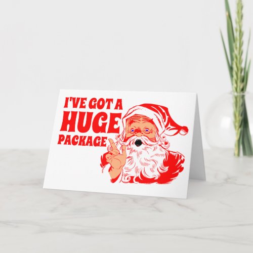 Funny Christmas Huge Package Holiday Card