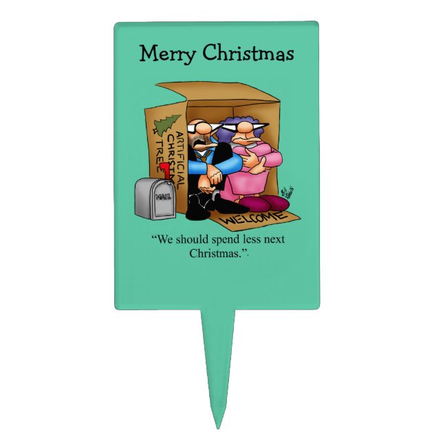 Funny Christmas Humor Cake Pick (Front)