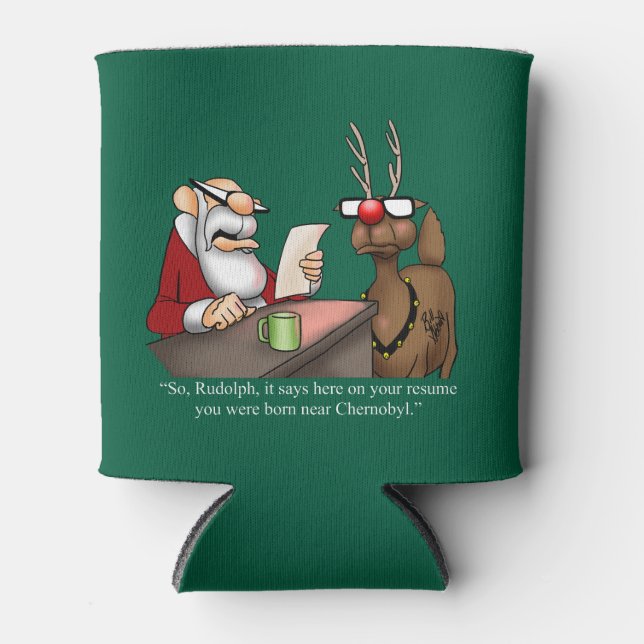 Funny Christmas Humor Can Cooler (Front)