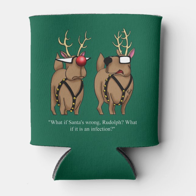 Funny Christmas Humor Can Cooler Gift (Front)