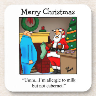 Funny Christmas Humor Coaster Set