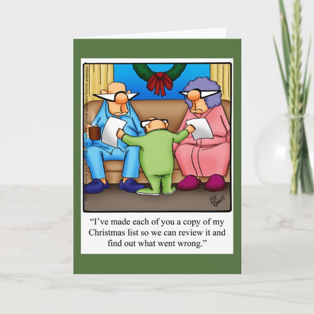 Funny Christmas Humor Greeting Card (Front)