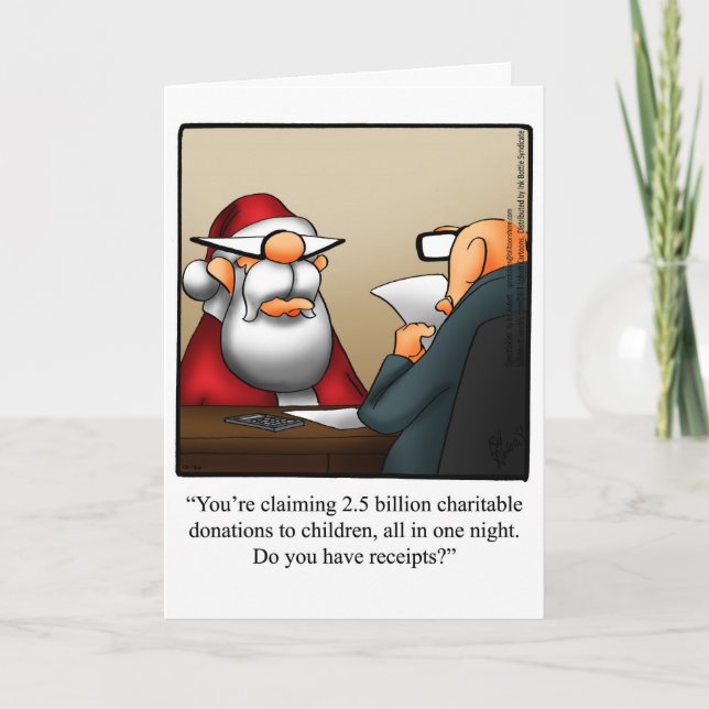 Funny Christmas Humor Greeting Card (Front)