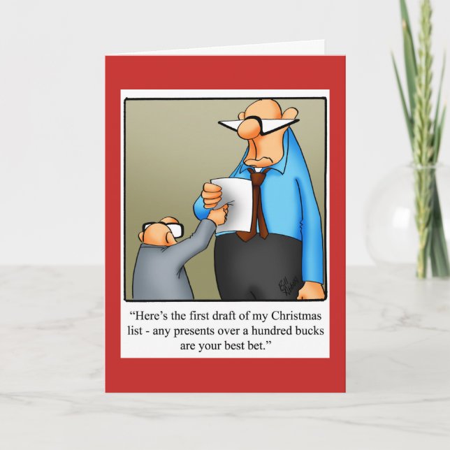 Funny Christmas Humor Greeting Card (Front)