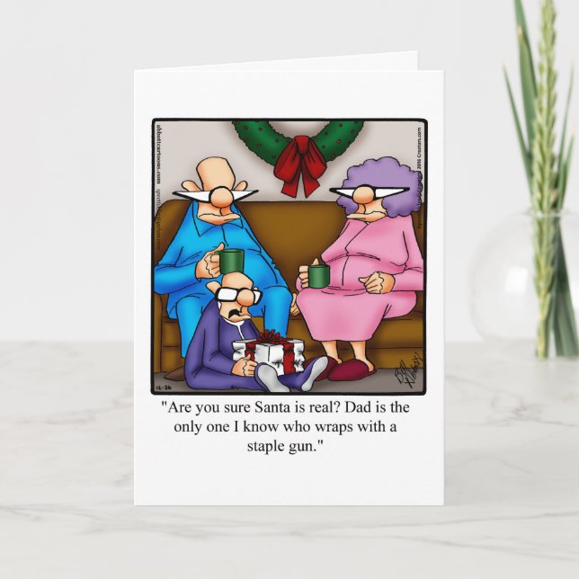 Funny Christmas Humor Greeting Card (Front)