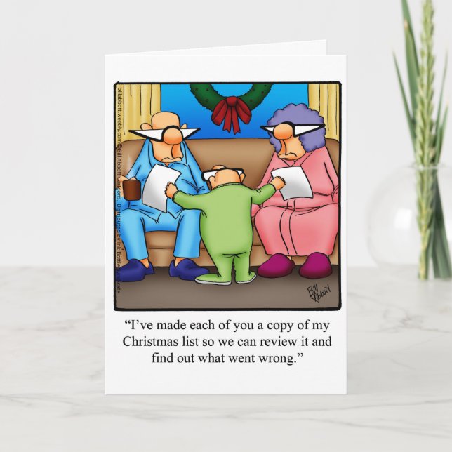 Funny Christmas Humor Greeting Card (Front)