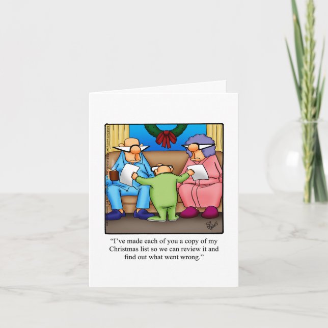 Funny Christmas Humor Greeting Card (Front)