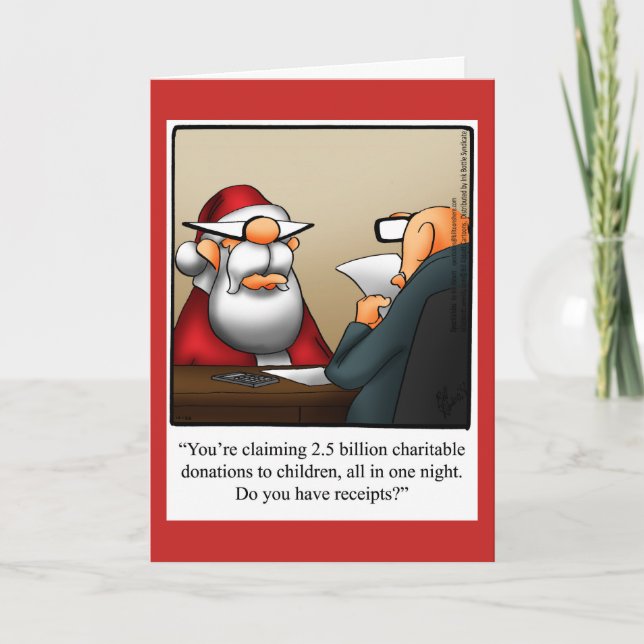 Funny Christmas Humor Greeting Card (Front)