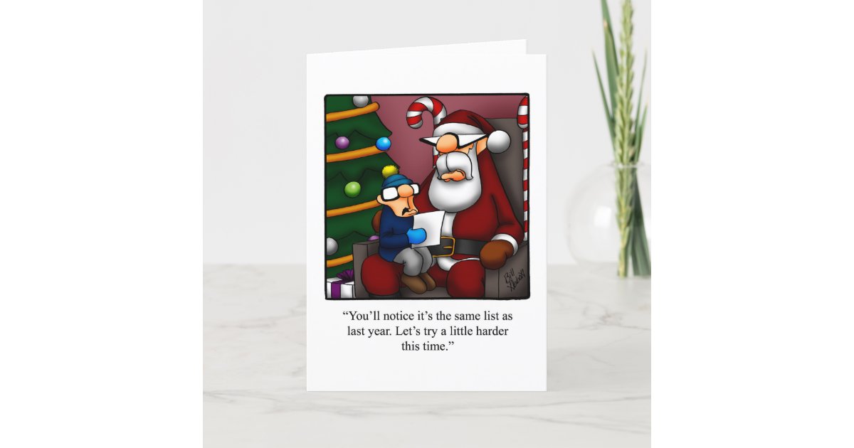 Funny Christmas Humor Greeting card | Zazzle.com