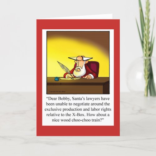 Funny Christmas Humor Greeting Card