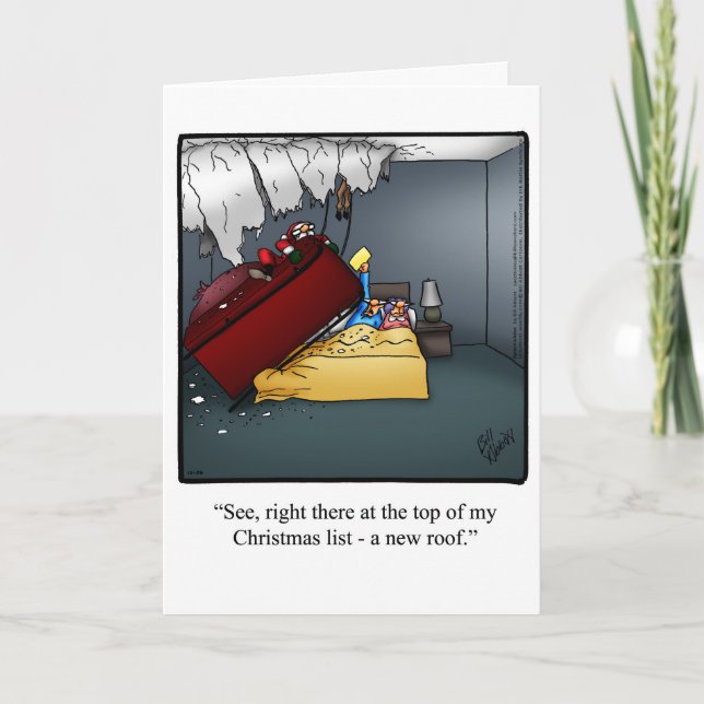 Funny Christmas Humor Greeting Card (Front)