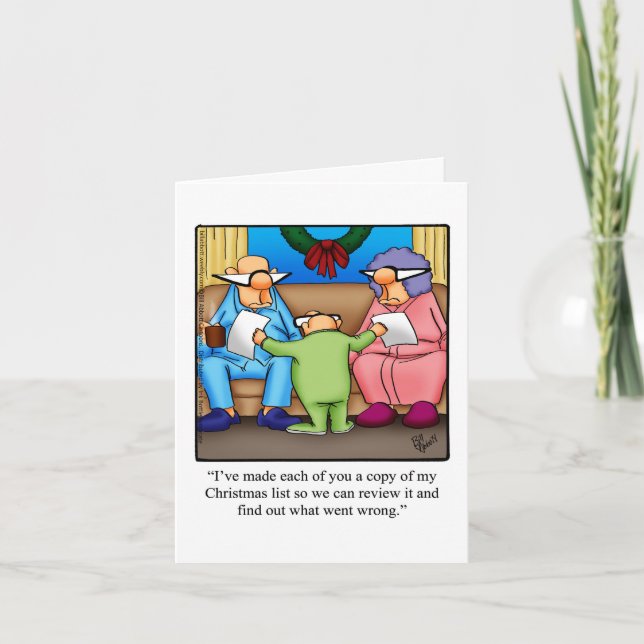 Funny Christmas Humor Greeting Card (Front)