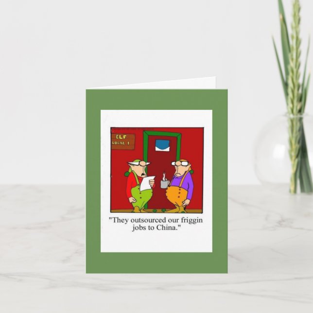 Funny Christmas Humor Greeting Card (Front)