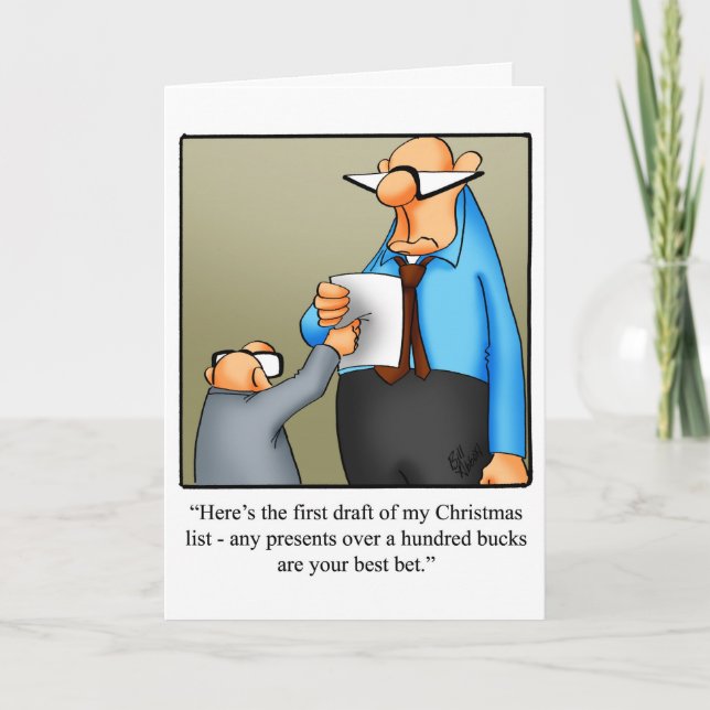Funny Christmas Humor Greeting Card (Front)