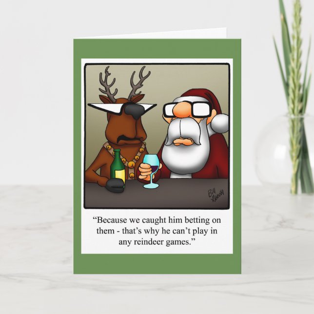 Funny Christmas Humor Greeting Card (Front)